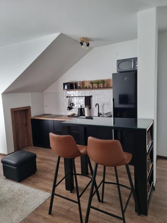 Kuchyň nebo kuchyňský kout v ubytování Apartmani Arilje