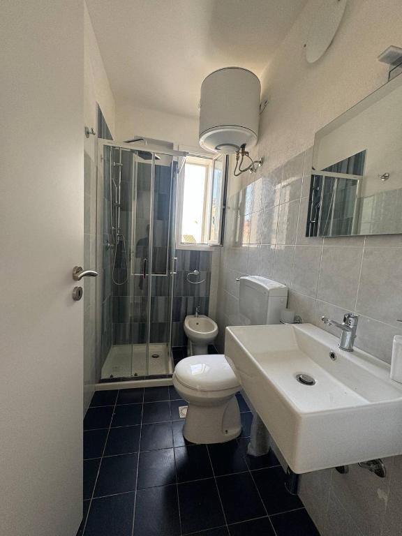Koupelna v ubytování Panima Rooms