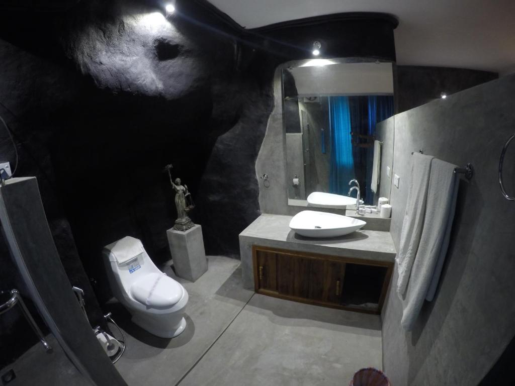 Koupelna v ubytování Hotel Sunray