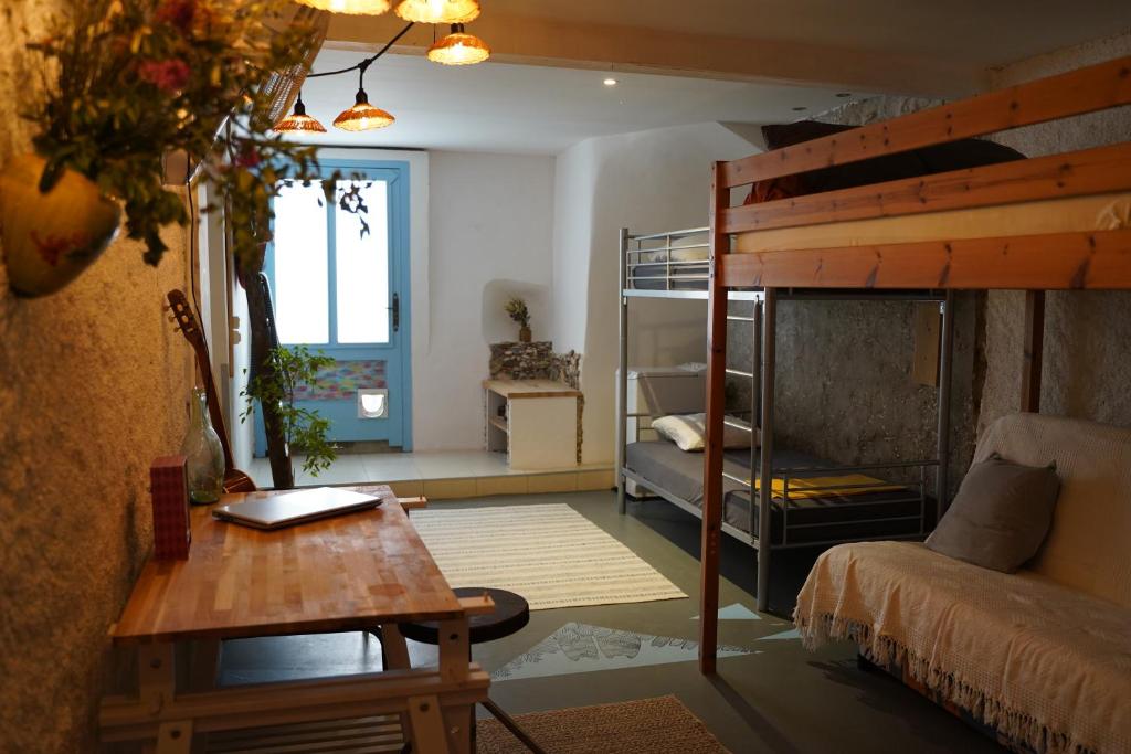 Postel nebo postele na pokoji v ubytování Lily à l'auberge