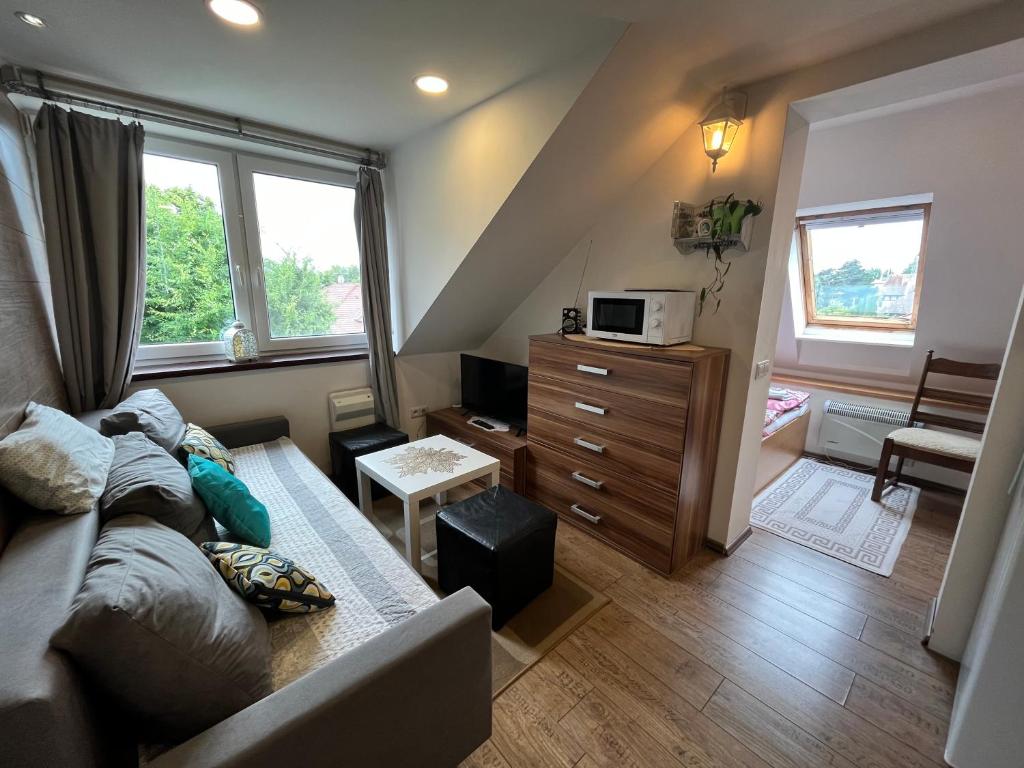 TV a/nebo společenská místnost v ubytování Garden Atelier Lednice