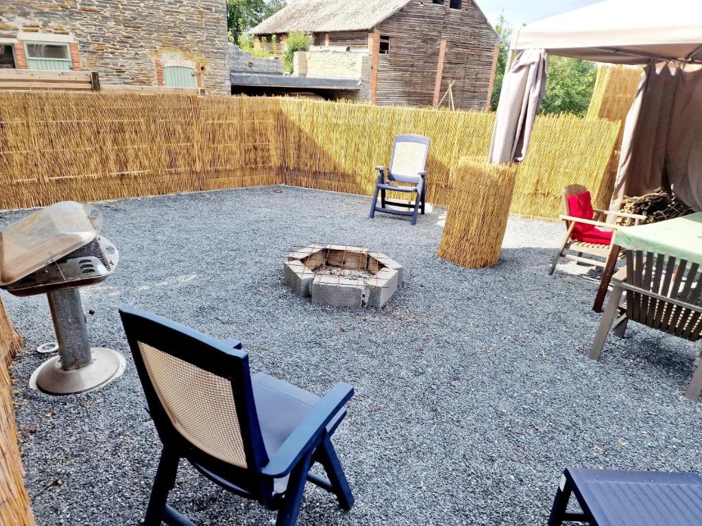 Patio nebo venkovní prostory v ubytování Forest Hideout