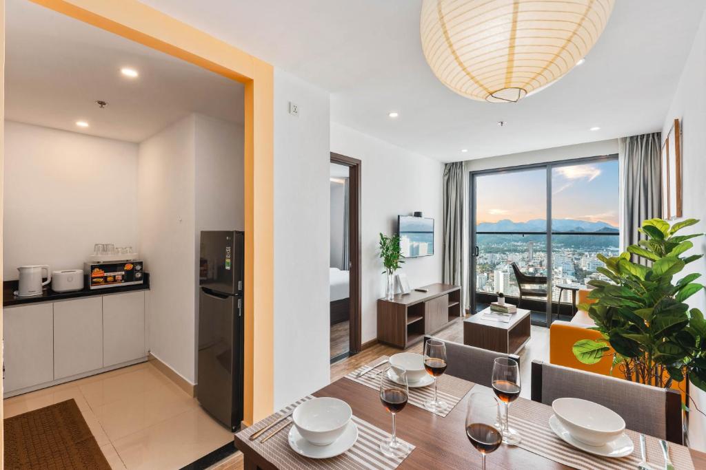 Kuchyň nebo kuchyňský kout v ubytování S Lux Apartment Virgo