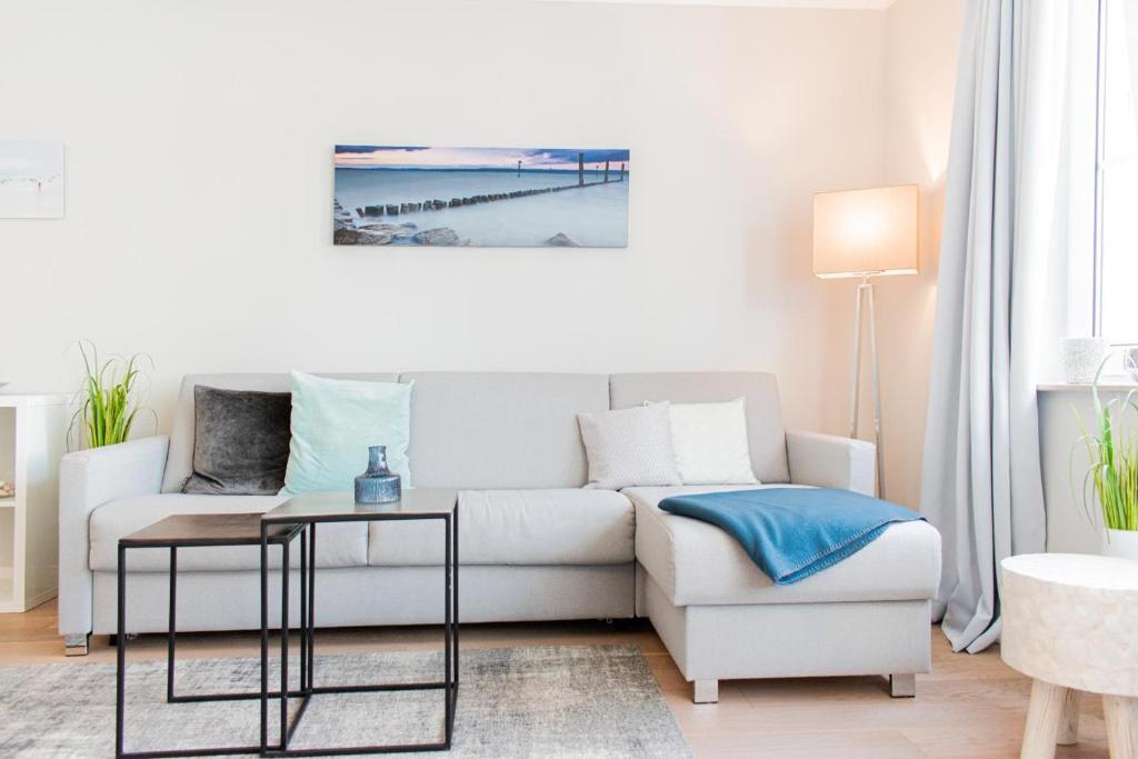 Posezení v ubytování Ferienwohnung 30 Grad