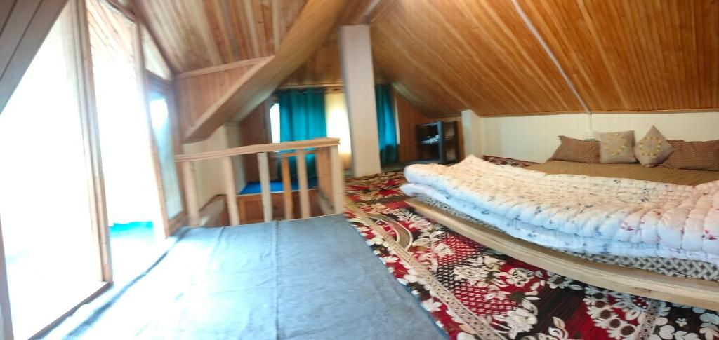 Postel nebo postele na pokoji v ubytování Rustichome
