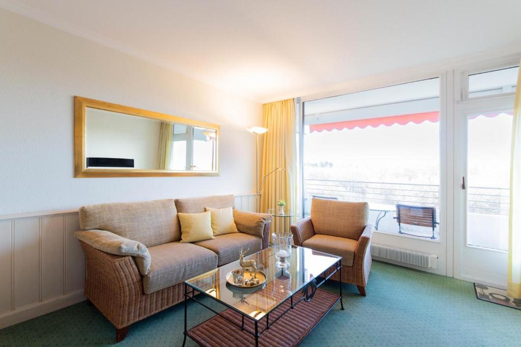 Posezení v ubytování Ferienwohnung Residenz App 812 - Timmendorfer Strand