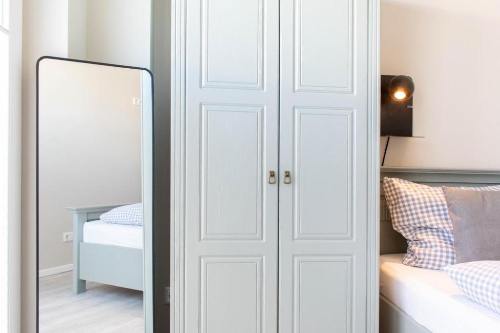Postel nebo postele na pokoji v ubytování Ferienwohnung Beach 66 in Haffkrug