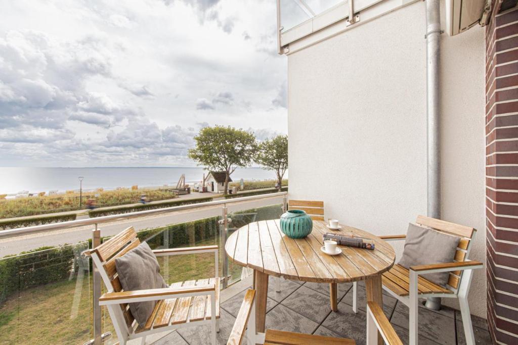 Balkón nebo terasa v ubytování Ferienwohnung Beach 66 in Haffkrug