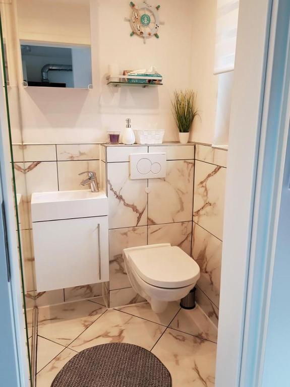 Koupelna v ubytování Ferienhaus Carl