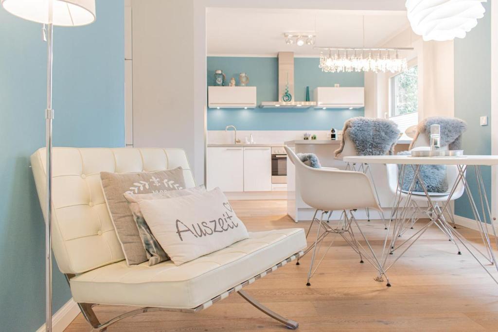 Kuchyň nebo kuchyňský kout v ubytování Ferienwohnung Nordwind