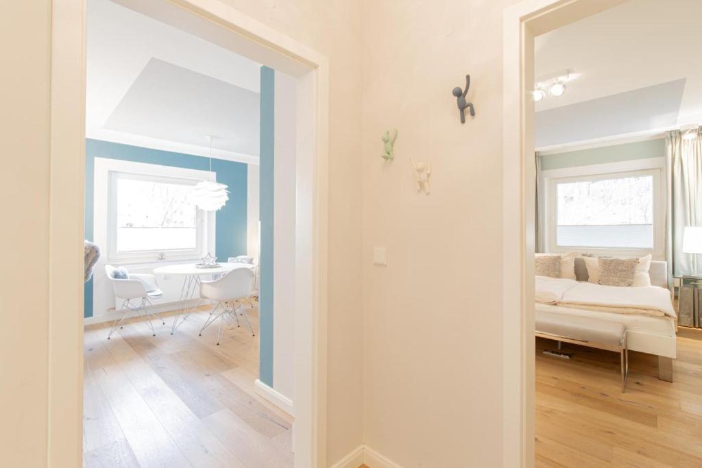 Postel nebo postele na pokoji v ubytování Ferienwohnung Nordwind