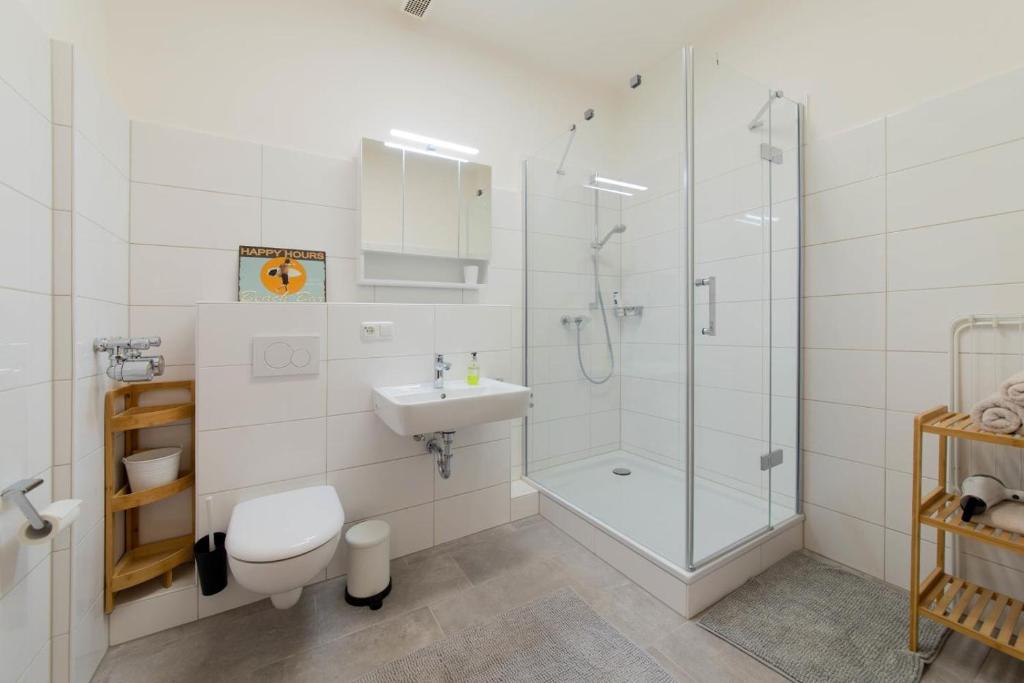 Koupelna v ubytování Ferienwohnung Godewind