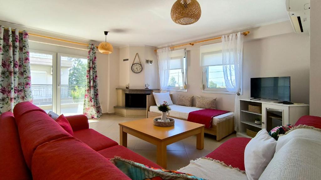 Μια τηλεόραση ή/και κέντρο ψυχαγωγίας στο Michaela's apartment in Fanari