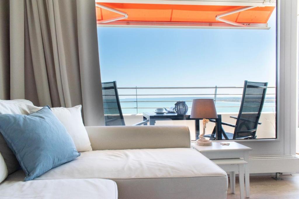 Posezení v ubytování Ferienwohnung Residenz App 149 - Timmendorfer Strand