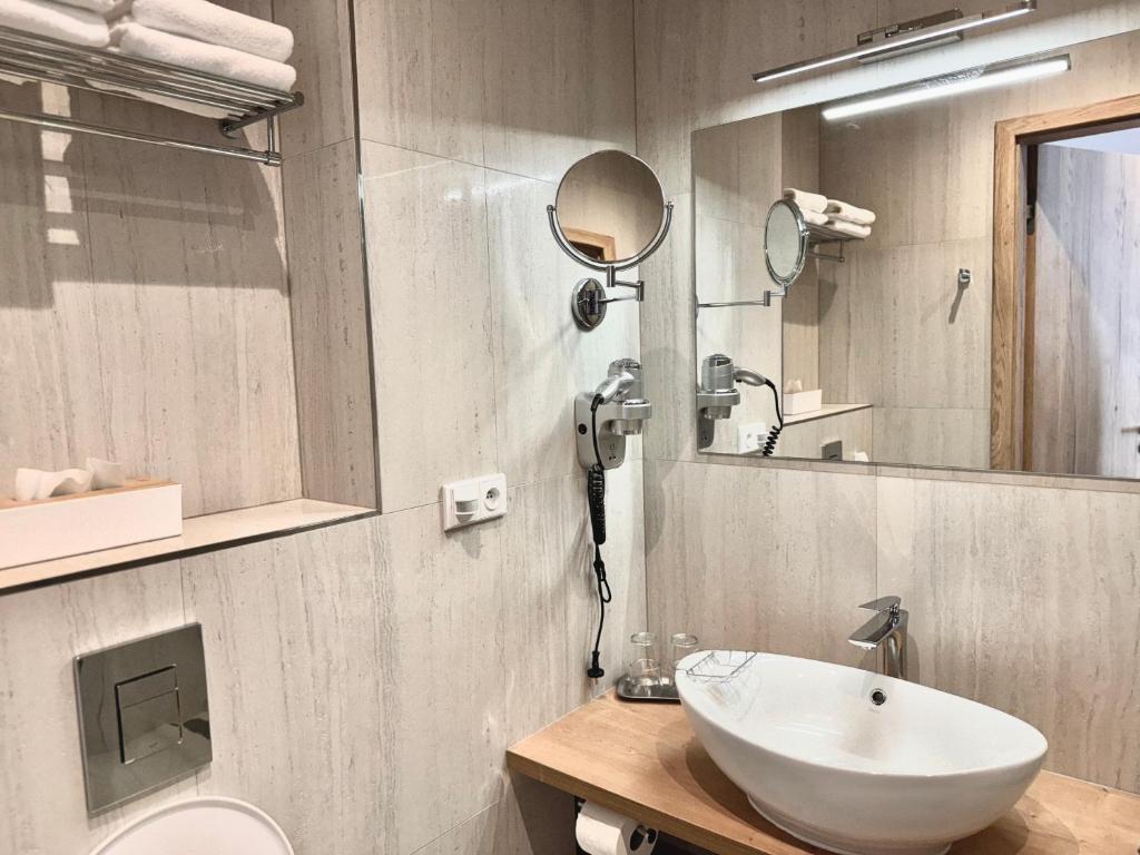 Koupelna v ubytování Wellness penzion Lázně Kvilda