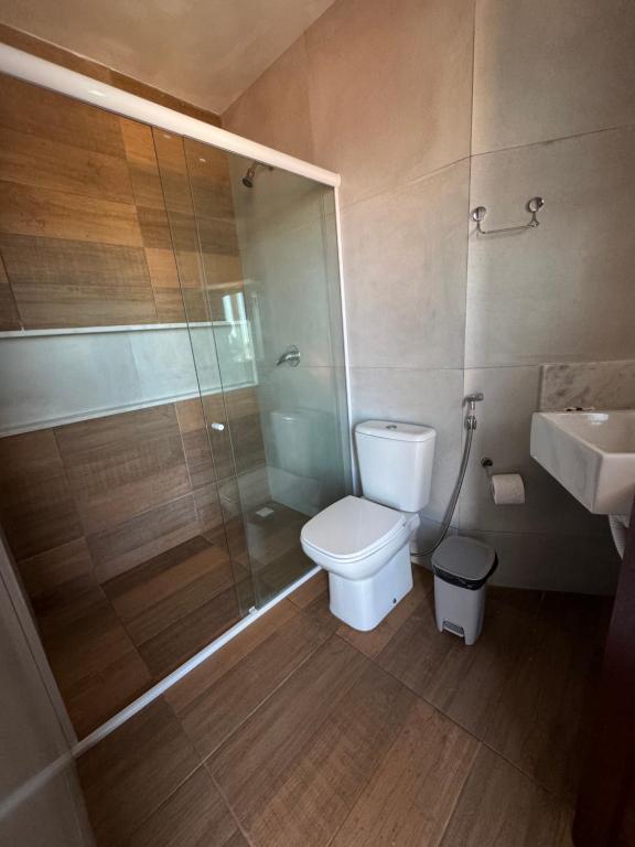 Een badkamer bij Pousada Rio Aratuá