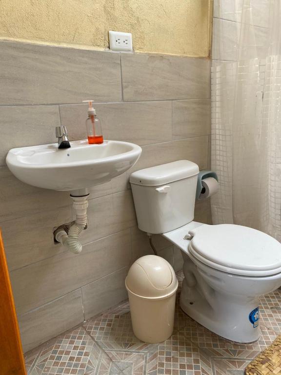 Koupelna v ubytování Casa Hotel Loma Wasi en Cotacachi