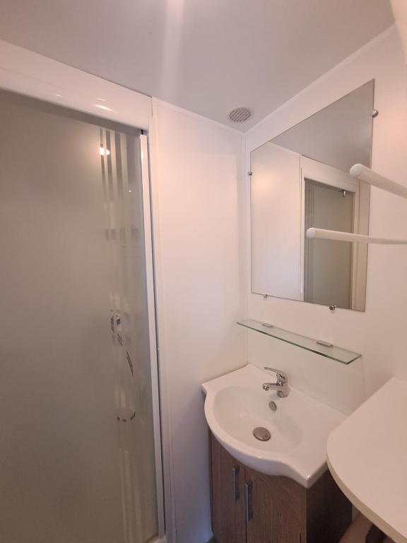 Koupelna v ubytování Mobile home