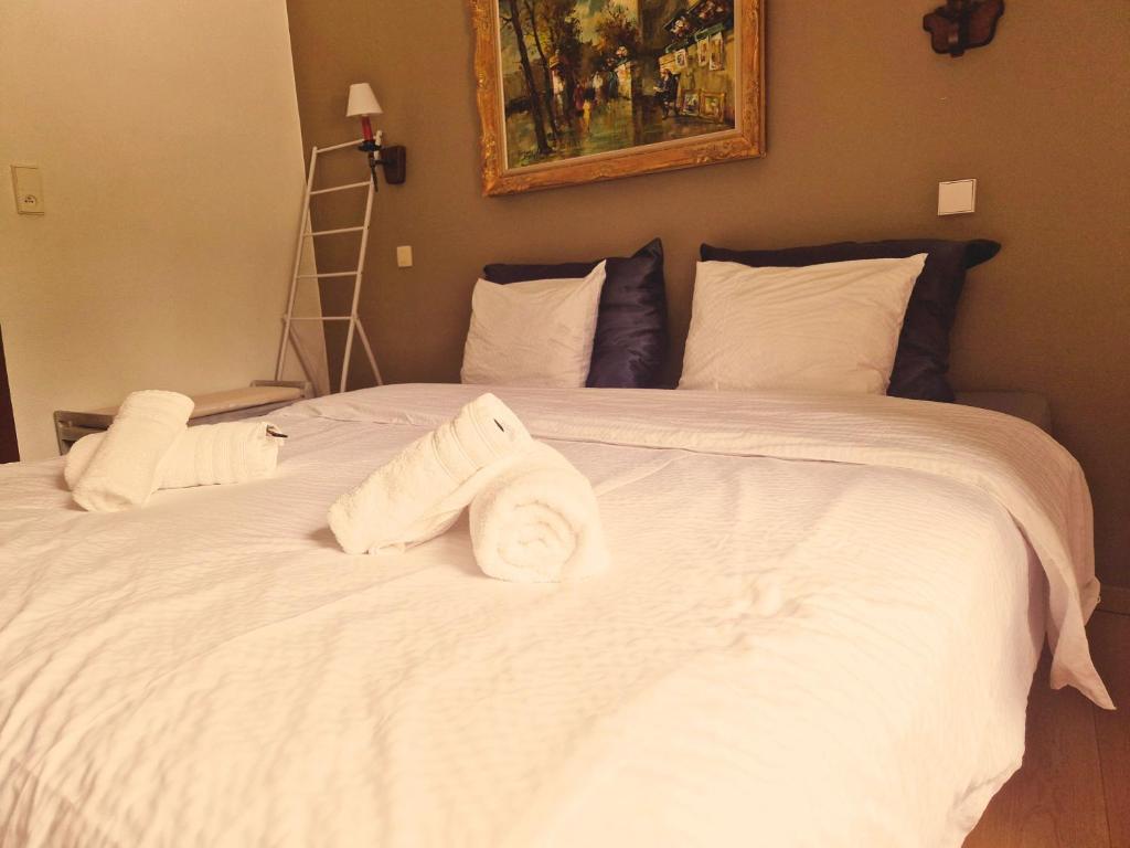 Postel nebo postele na pokoji v ubytování B&B La Source de la Géronstère