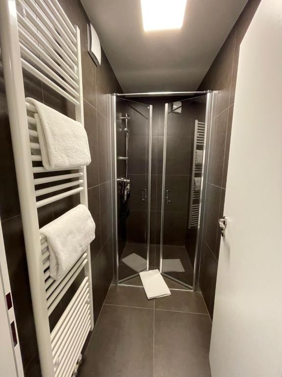 Koupelna v ubytování Apartmány Hrázní