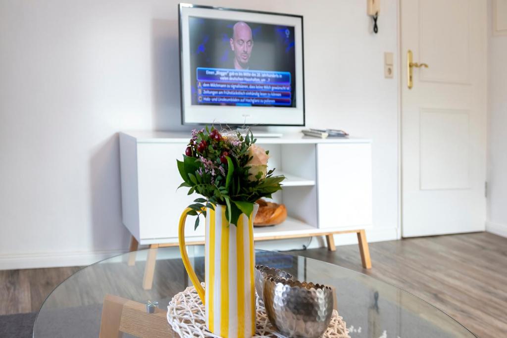 TV a/nebo společenská místnost v ubytování Heimathafen Bad Bevensen
