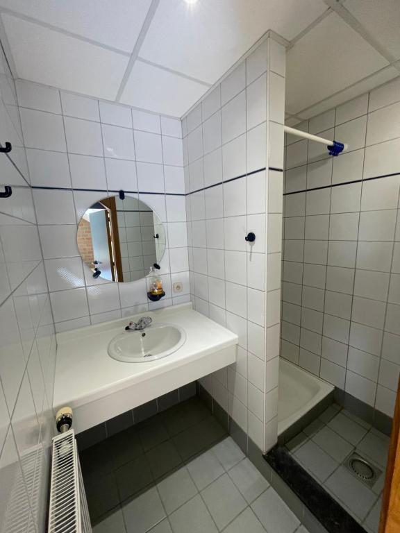 Koupelna v ubytování Gîte Kaleo Ovifat