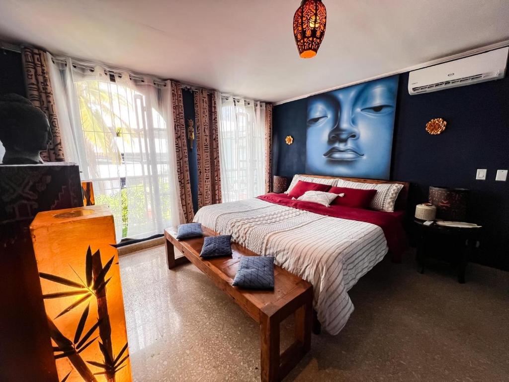 Voodi või voodid majutusasutuse ORHO HOTEL Marbella Panama City toas