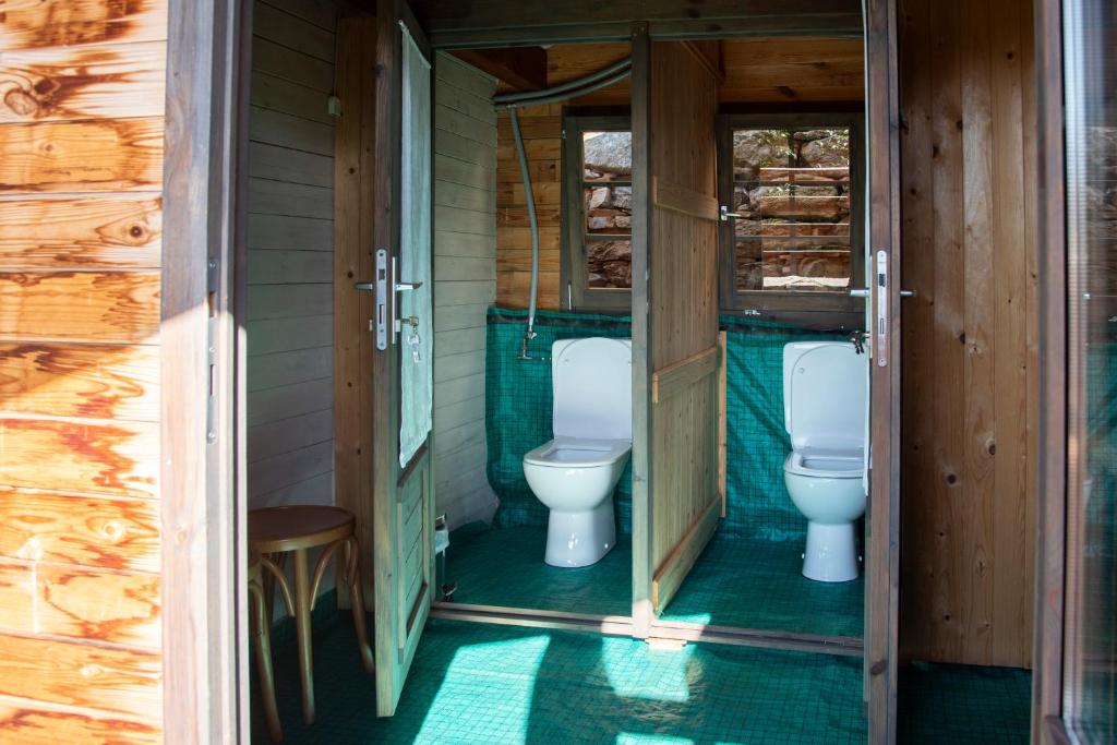Koupelna v ubytování Camping BODENGO RANGET
