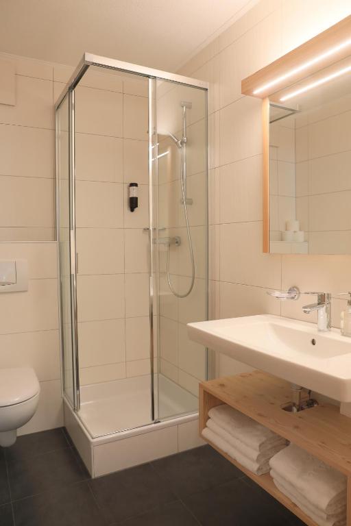Koupelna v ubytování Hotel Gasthof Unterwöger