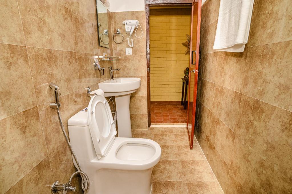 Koupelna v ubytování Nepali Heritage Hotel