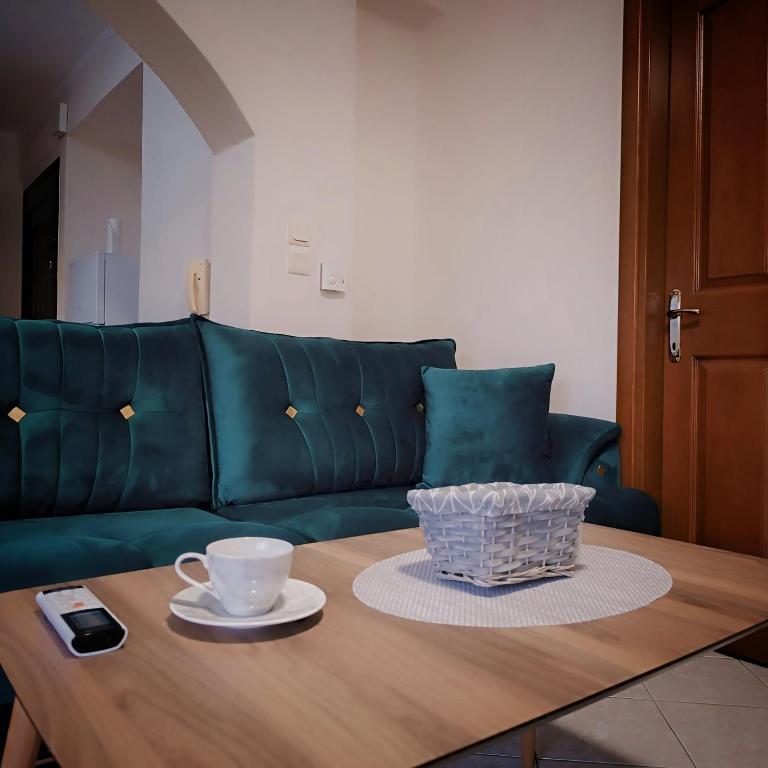 Posezení v ubytování Kosynthos Apartments
