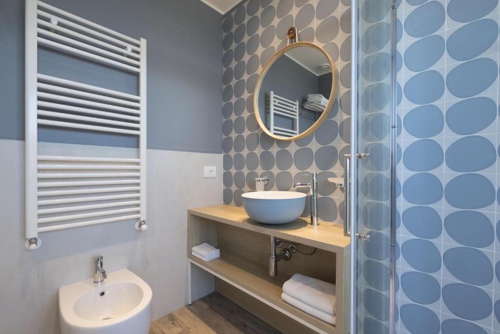 Koupelna v ubytování Hotel Baia