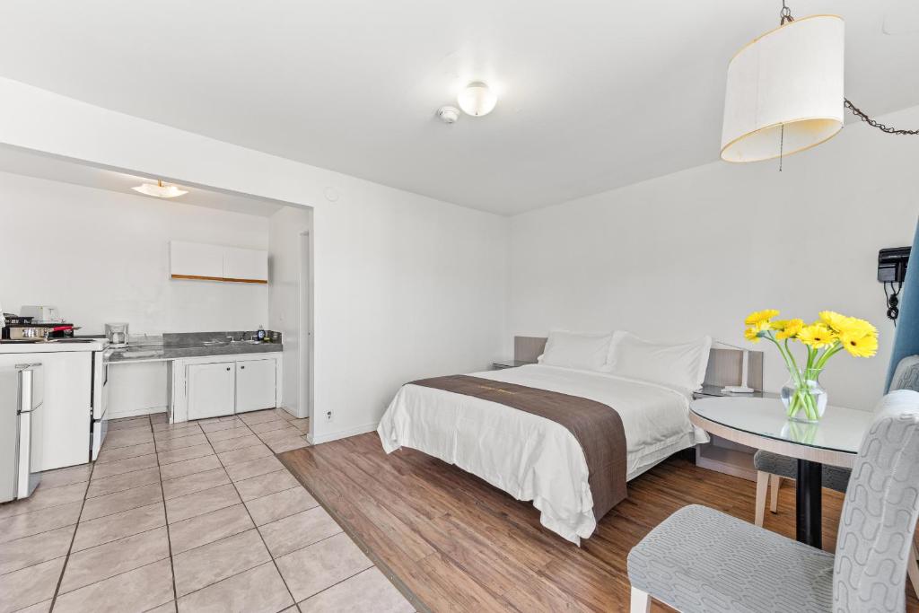 Kuchyň nebo kuchyňský kout v ubytování 5000 Motel