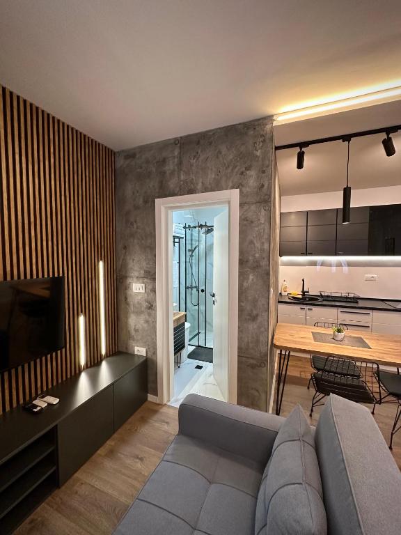 Kuchyň nebo kuchyňský kout v ubytování Central studio apartment