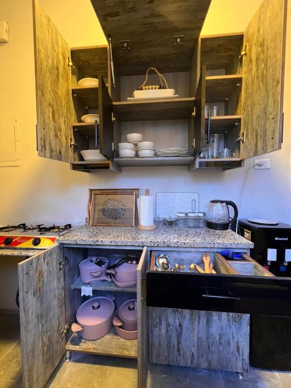 Kuchyň nebo kuchyňský kout v ubytování Cairo Downtown Apartments