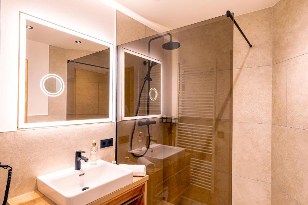 Kúpeľňa v ubytovaní Appartements Landhaus Waidmannsheil