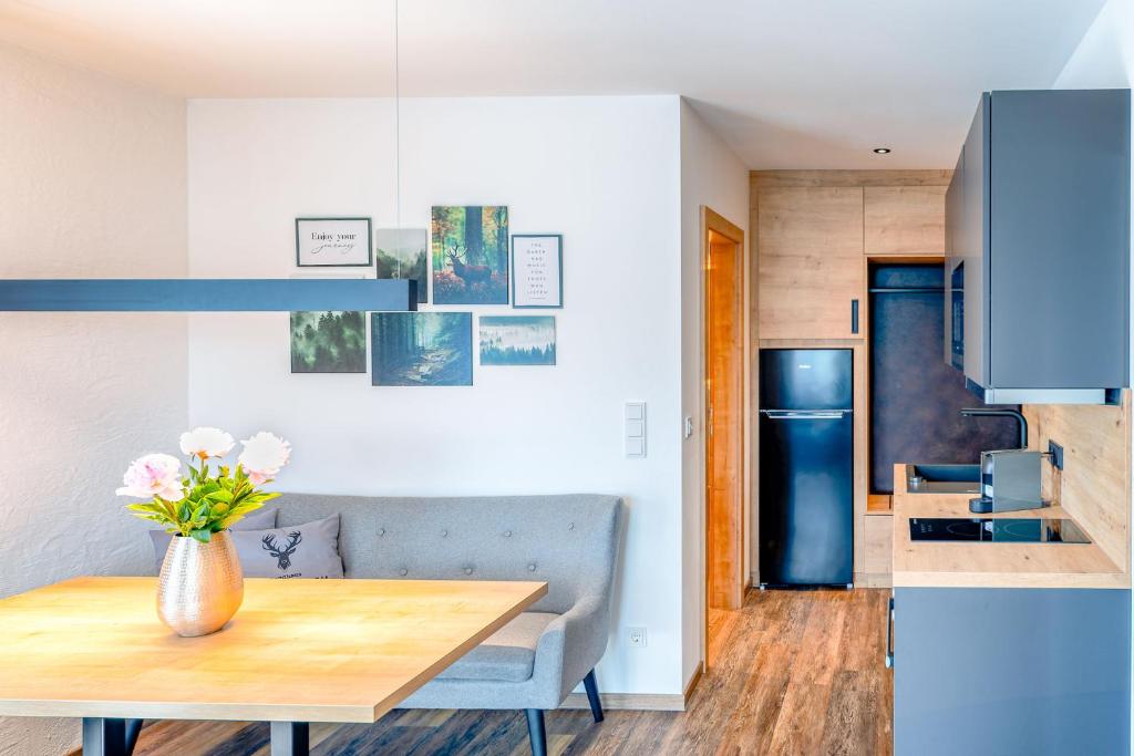Kuchyňa alebo kuchynka v ubytovaní Appartements Landhaus Waidmannsheil