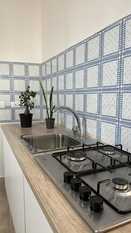 Kuchyň nebo kuchyňský kout v ubytování Domus Mea Apartments