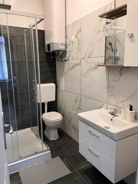 Koupelna v ubytování MaNo Studios Budapest I