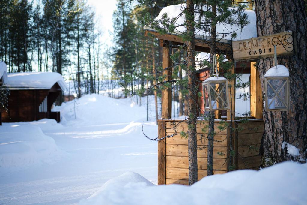 Crow Creek Cabins v zimě