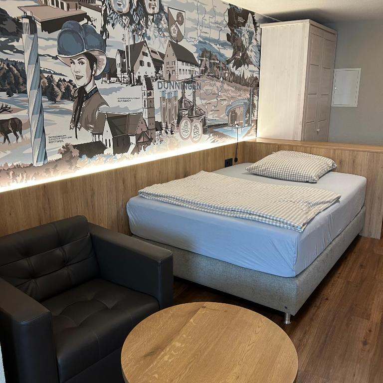 Postel nebo postele na pokoji v ubytování Braustube Wehle