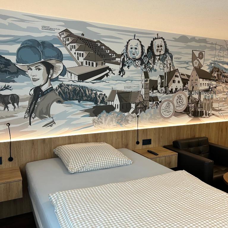 Postel nebo postele na pokoji v ubytování Braustube Wehle