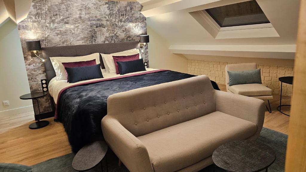 Maison d'hôtes Café Bulle - Kamer Met Kingsize Bed En Uitzicht Op De Tuin
