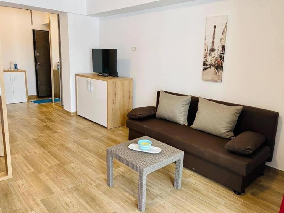Kuchyň nebo kuchyňský kout v ubytování Bliss Apart Hotel Sea View