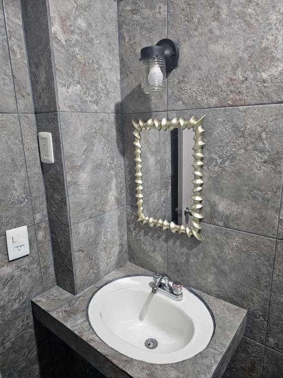 Koupelna v ubytování Hotel posada MARCAS