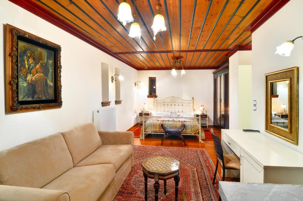Posezení v ubytování Melinas Boutique Hotel B&B