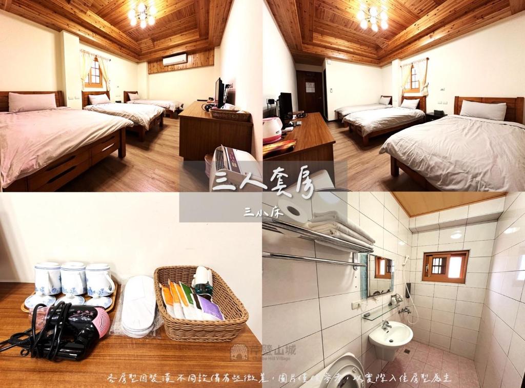 Postel nebo postele na pokoji v ubytování 芹壁山城民宿 Chinbe Hill Village House B&B