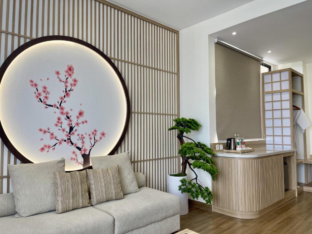 Posezení v ubytování Hemangini Hotel Bandung