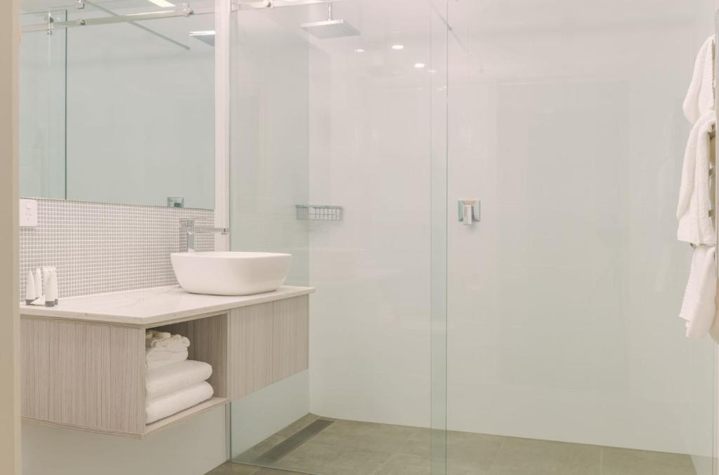 Koupelna v ubytování Elimatta Hotel