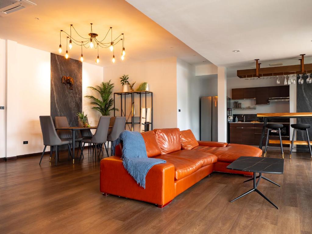Posezení v ubytování Grand Orlov Apart Hotel